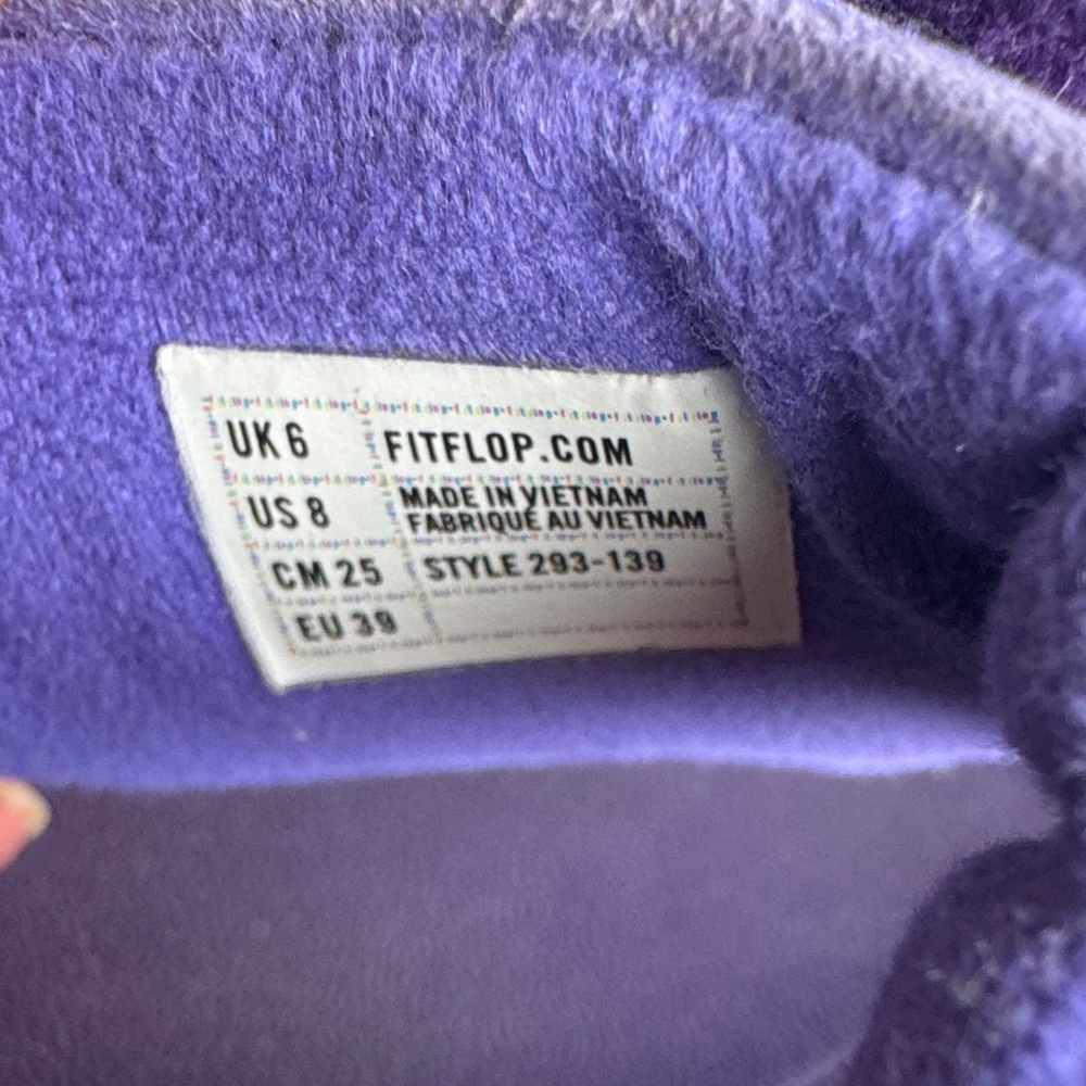 FitFlop Purple Women's Sandals with Floral Accent - Picture 7 of 7